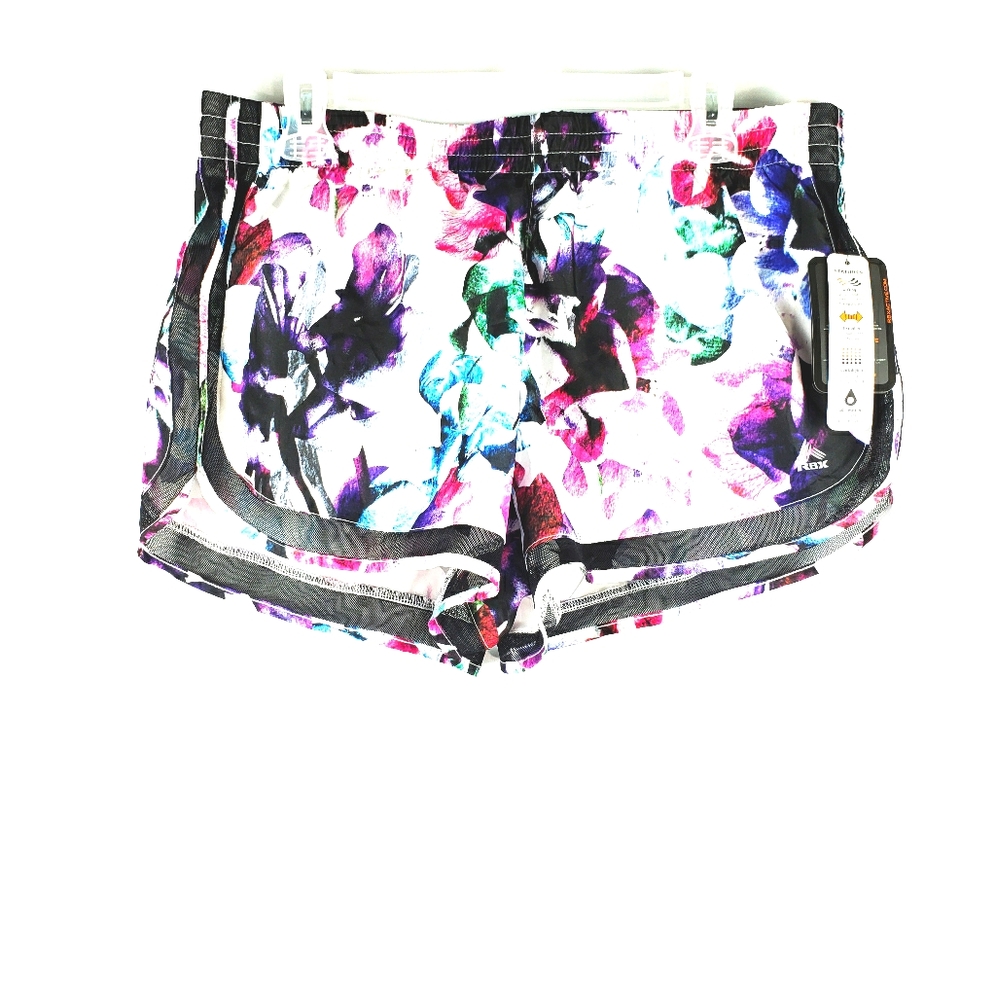 NWT RBX Floral Mesh Women's Shorts Size L.